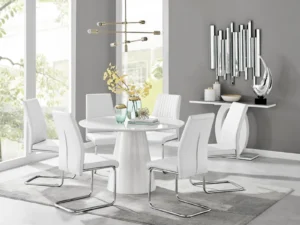 Edward Statement Pedestal Dining Table Set