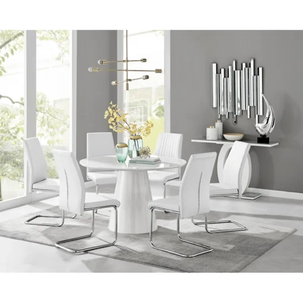 Edward Statement Pedestal Dining Table Set